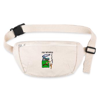 Pas de fumée - pour plus de zones sans fumée - Sac banane recyclé Stanley/Stella - blanc naturel - Devant