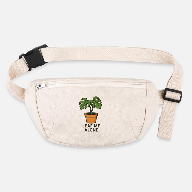 Leaf Me Alone – funny motif with monstera flowers Stanley/Stella recycled Hip Bag 