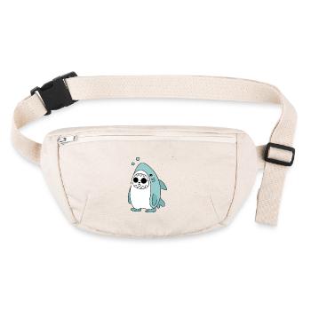Cat in shark costume - Stanley/Stella recycled Hip Bag  - natural - Front