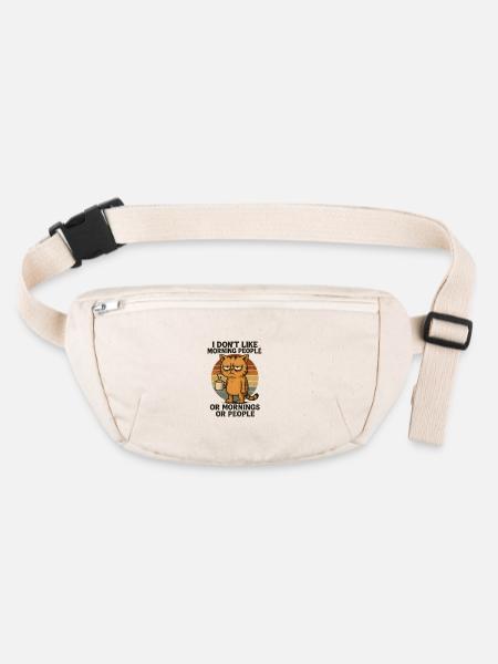 I Hate Morning People And Mornings And People - Stanley/Stella recycled Hip Bag  - natural - Front