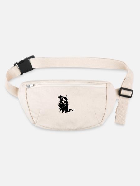 Hund Mischling - Stanley/Stella recycelte Gürteltasche - Naturweiß - Vorne
