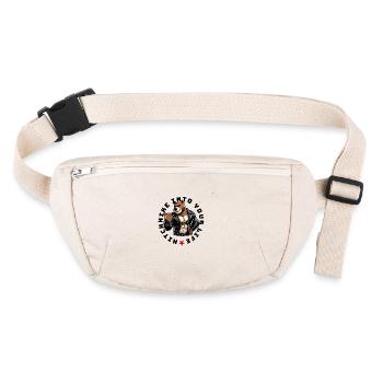 Hitchhike into your life - Stanley/Stella recycled Hip Bag  - natural - Front