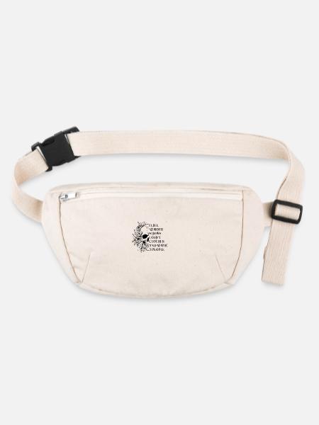 Comfy Crime Lover Skull - Stanley/Stella recycelte Gürteltasche - Naturweiß - Vorne