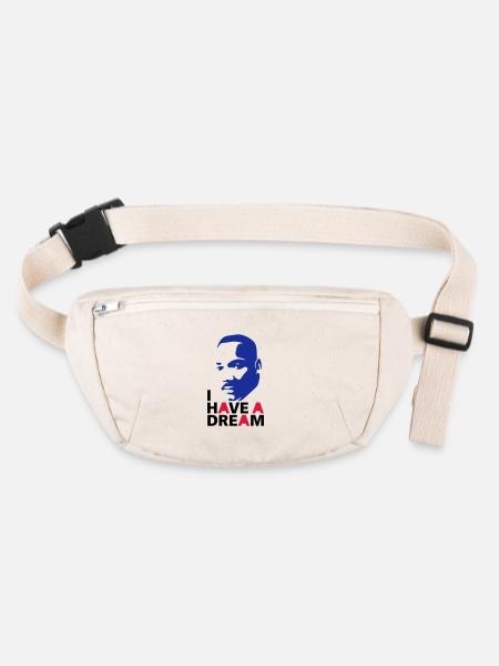 MARTIN LUTHER KING - Sac banane recyclé Stanley/Stella - blanc naturel - Devant