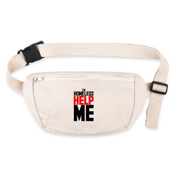 I'm homeless help me - Stanley/Stella recycled Hip Bag  - natural - Front