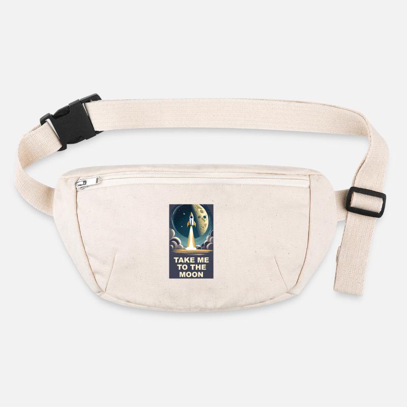 Bring mich zum Mond Vintage Space Rocket Start Stanley/Stella recycelte Gürteltasche