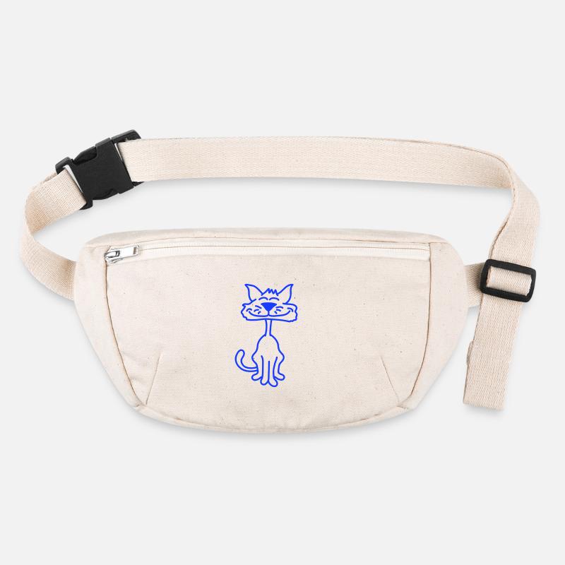 Hübsche Katze Guckt Glücklich Fröhlich Lächelnd Stanley/Stella recycelte Gürteltasche