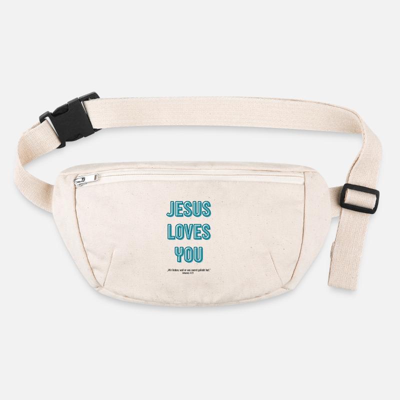 Jesus liebt dich in 3D Schrif Stanley/Stella recycelte Gürteltasche