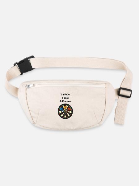 Volltreffer Dartboard Design - Stanley/Stella recycelte Gürteltasche - Naturweiß - Vorne