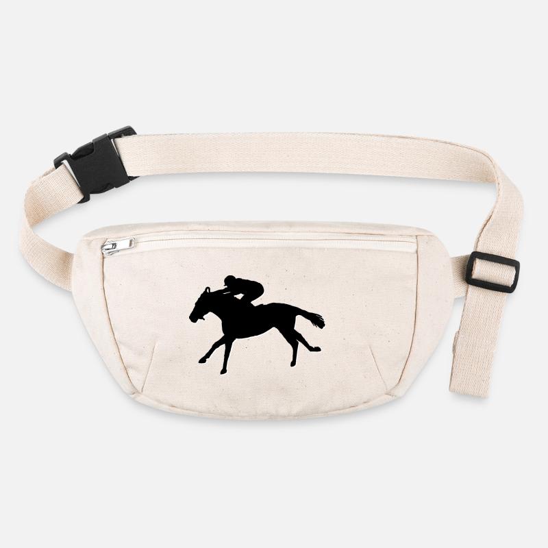 Pferd BLACK/white Stanley/Stella recycelte Gürteltasche