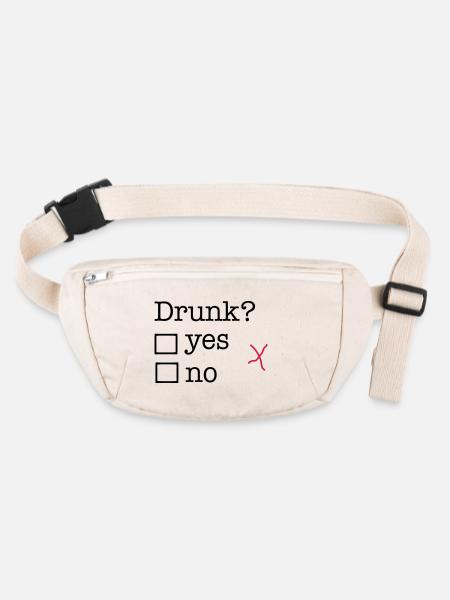 betrunken - Stanley/Stella recycelte Gürteltasche - Naturweiß - Vorne