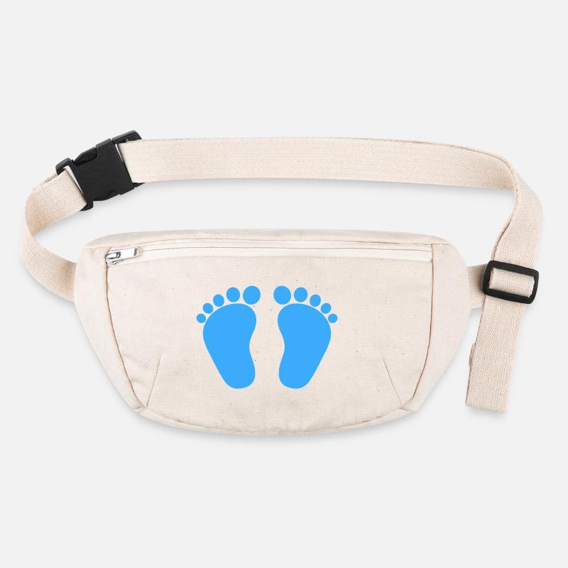 Bébé pieds naissance grossesse garçon fils bleu Sac banane recyclé Stanley/Stella