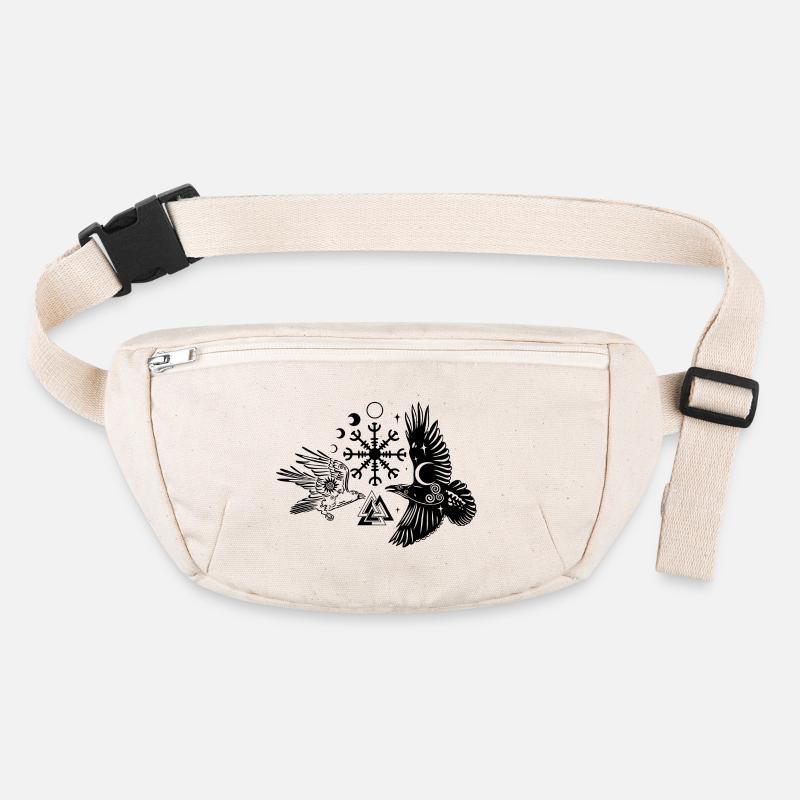 Hugin and Munin with Vegvisir Valknut Stanley/Stella recycled Hip Bag 