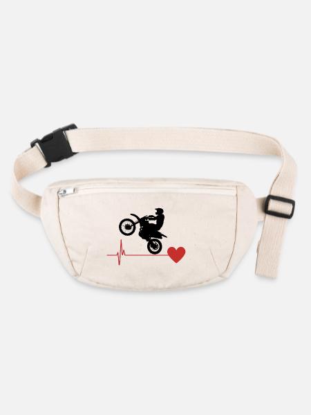 Motocross Passion - Stanley/Stella recycelte Gürteltasche - Naturweiß - Vorne