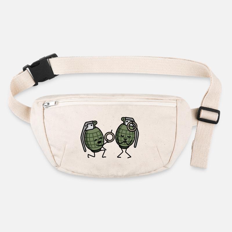 Handgranate Heiratsantrag Paare Armee Ring verlobt Stanley/Stella recycelte Gürteltasche