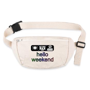 hello weekend - Stanley/Stella recycled Hip Bag  - natural - Front