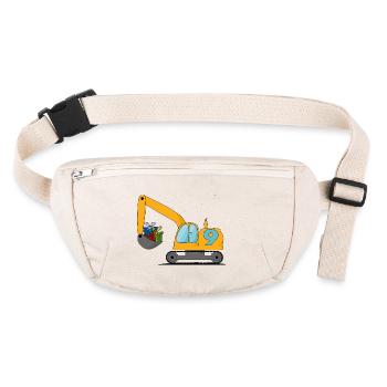 Excavatrice Kids 9e anniversaire - Sac banane recyclé Stanley/Stella - blanc naturel - Devant
