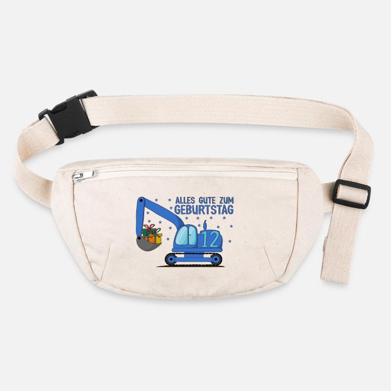 Bagger Kinder 12. Geburtstag Alles Gute Blau Stanley/Stella recycelte Gürteltasche