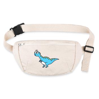 Bleu dinosaure - Sac banane recyclé Stanley/Stella - blanc naturel - Devant