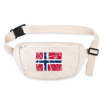 Drapeau de la Norvège - Sac banane recyclé Stanley/Stella - blanc naturel - Devant