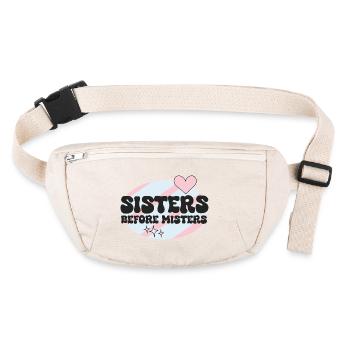 Best Friends / "sisters before misters" / V-Day - Stanley/Stella recycled Hip Bag  - natural - Front