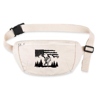 Bigfoot Arrowhead Flint Drapeau américain - Sac banane recyclé Stanley/Stella - blanc naturel - Devant
