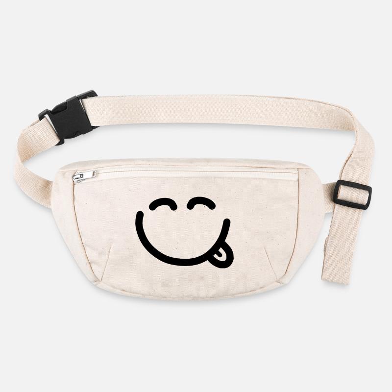 Visage heureux avec la langue qui sort Sac banane recyclé Stanley/Stella