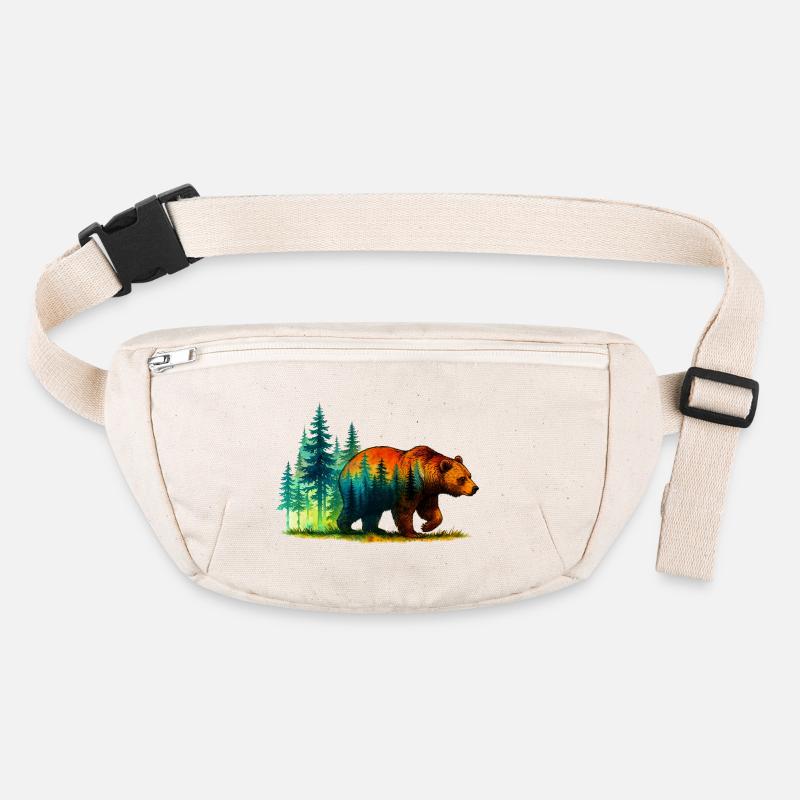 Ours Forêt Réflexion Randonnée Nature sauvage Sac banane recyclé Stanley/Stella
