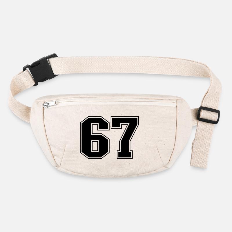 Fun 67 Zahl 6-7 6 7 Sechs Sieben Stanley/Stella recycelte Gürteltasche