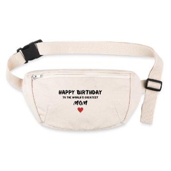 Joyeux anniversaire maman - Sac banane recyclé Stanley/Stella - blanc naturel - Devant