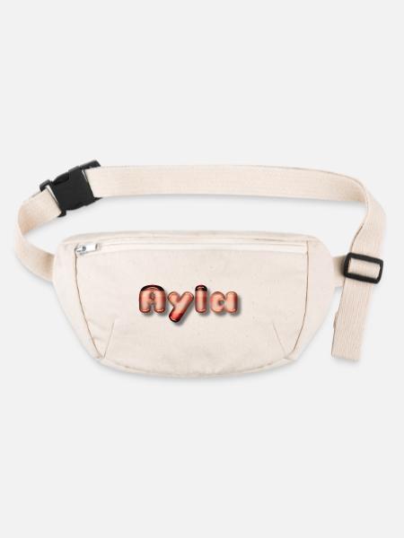Ayla Baby Name Girl pink kawaii - Stanley/Stella recycled Hip Bag  - natural - Front