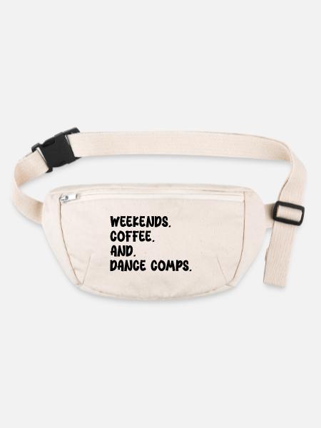 Weekends Coffee and Dance Comps - Stanley/Stella recycled Hip Bag  - natural - Front