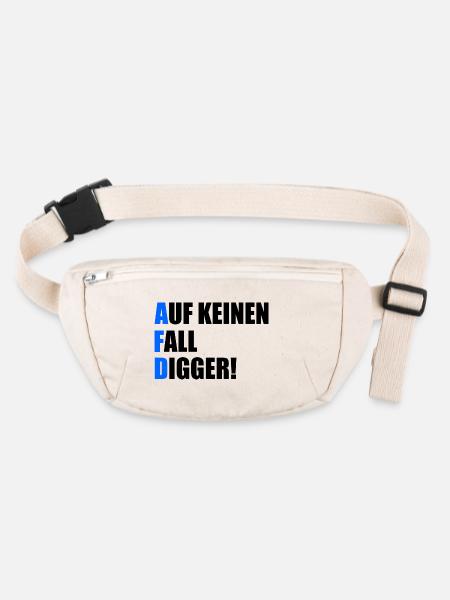 Definitely not digga - Stanley/Stella recycled Hip Bag  - natural - Front