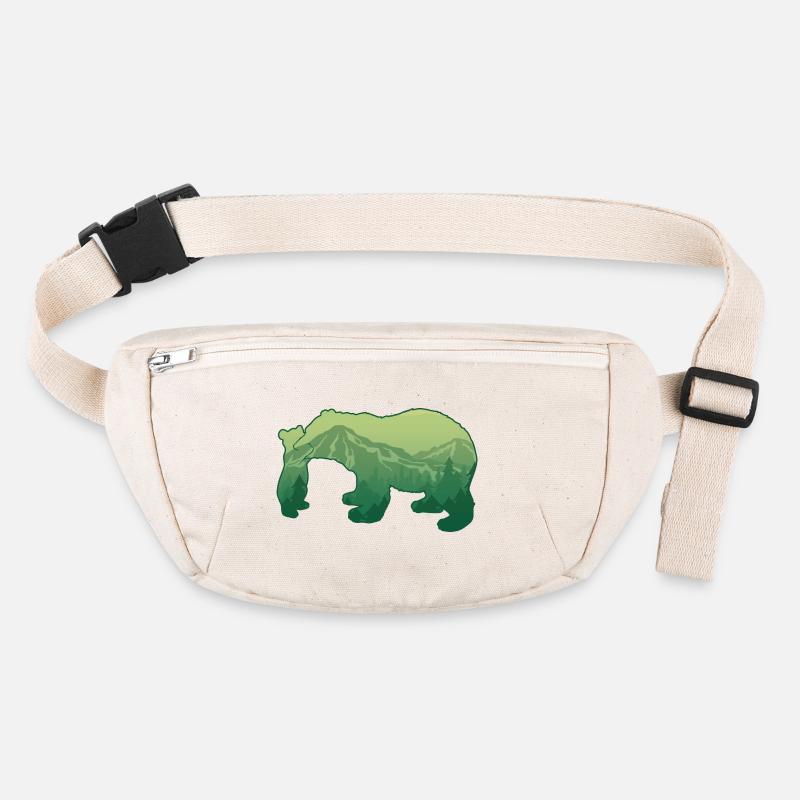 Bär und Cub Berg Bär Tier Liebhaber Geschenk Stanley/Stella recycelte Gürteltasche