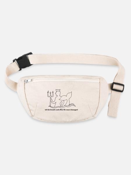 Sternzeichen Wassermann - Stanley/Stella recycelte Gürteltasche - Naturweiß - Vorne