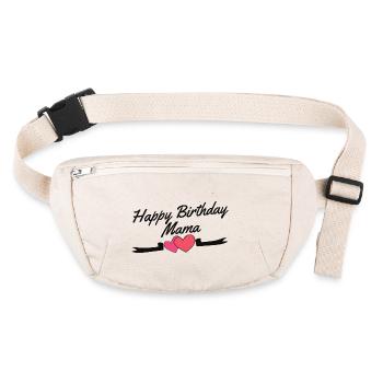 Joyeux anniversaire maman de l’anniversaire de l’homme préféré - Sac banane recyclé Stanley/Stella - blanc naturel - Devant