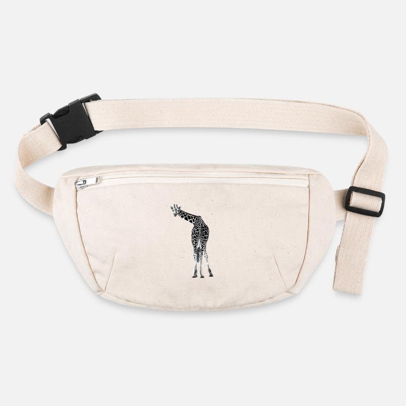 Giraffe greets friendly Stanley/Stella recycled Hip Bag 
