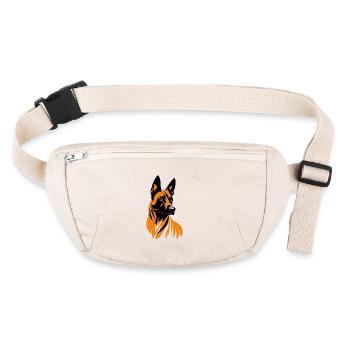 Belgian Malinois Portrait Belgian Shepherd Dog - Stanley/Stella recycled Hip Bag  - natural - Front