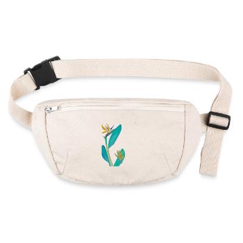 Paradiesvogel-Pflanze - Stanley/Stella recycelte Gürteltasche - Naturweiß - Vorne