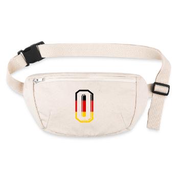Nummer 0 Deutschland Trikot Zahl 0 Jahre - Stanley/Stella recycelte Gürteltasche - Naturweiß - Vorne