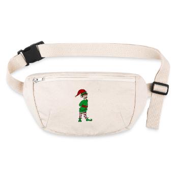 lutin de noel - Sac banane recyclé Stanley/Stella - blanc naturel - Devant