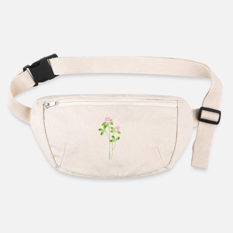 Illustration de trèfle des prés délicat avec des fleurs roses Sac banane recyclé Stanley/Stella