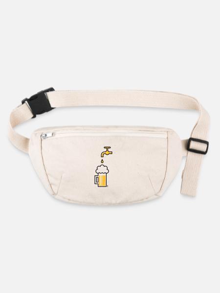 Robinet de chope à bière (Chope à bière Chope à bière / 2C) - Sac banane recyclé Stanley/Stella - blanc naturel - Devant