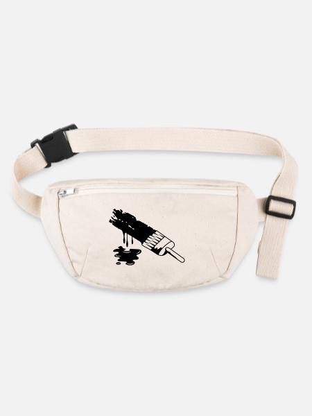 A brush and dripping paint - Stanley/Stella recycled Hip Bag  - natural - Front
