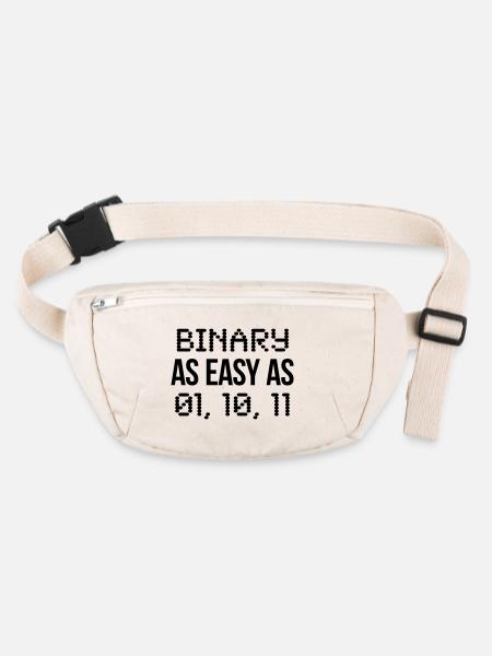 code binaire - Sac banane recyclé Stanley/Stella - blanc naturel - Devant