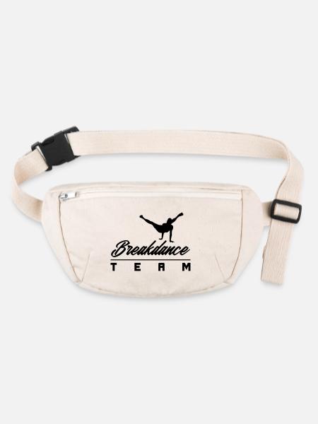 breakdancer bboy team - Stanley/Stella recycelte Gürteltasche - Naturweiß - Vorne
