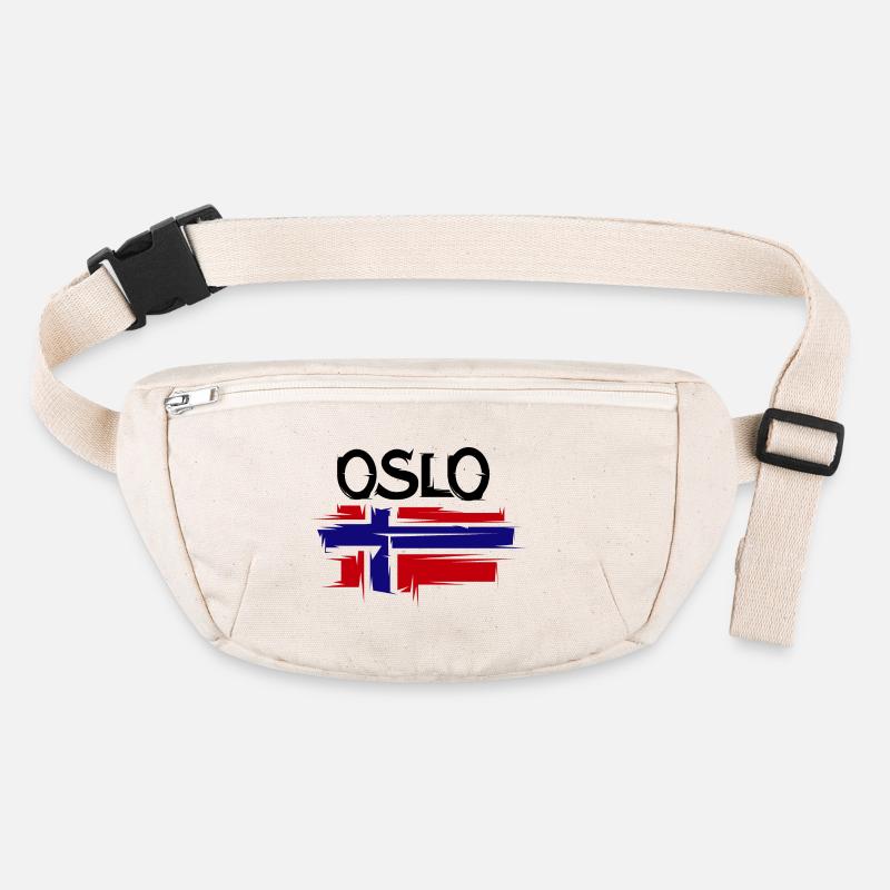 Oslo Norvège Logo Illustration Scandinavie Sac banane recyclé Stanley/Stella