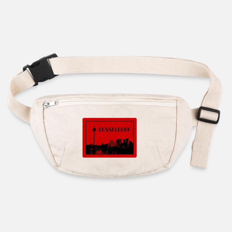 Duesseldorf Skyline Red Edition Stanley/Stella recycelte Gürteltasche