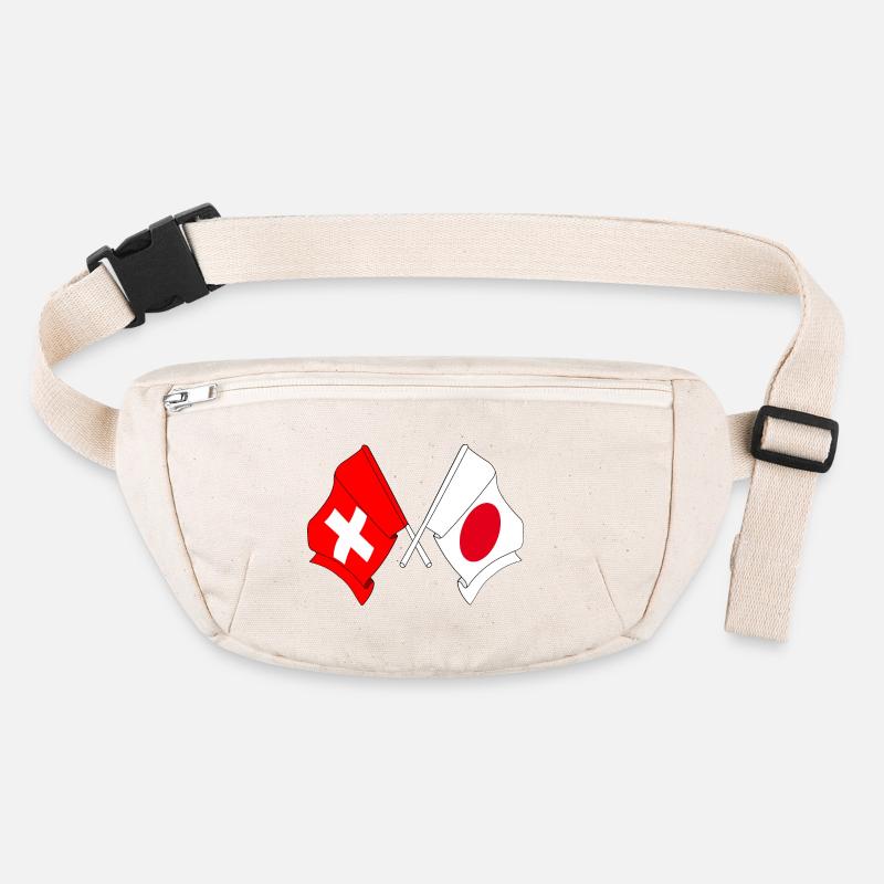 Drapeau de la Suisse et drapeau du Japon Sac banane recyclé Stanley/Stella