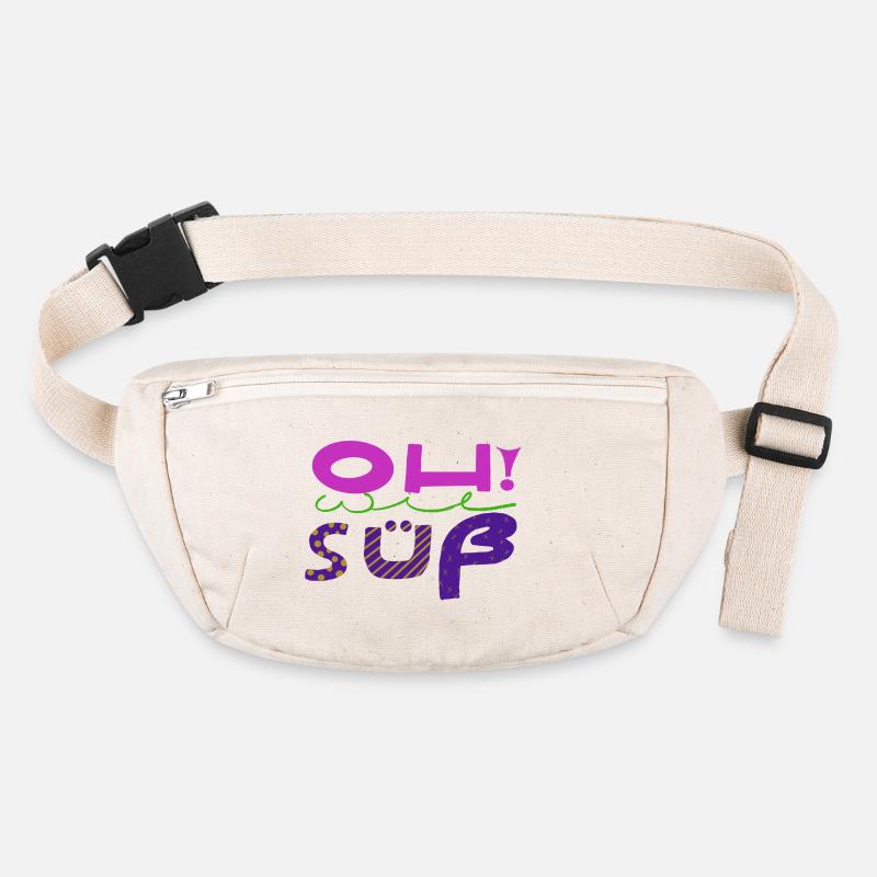 Ausdrucksstarke, handgeschriebene Spaßkunst  Stanley/Stella recycelte Gürteltasche